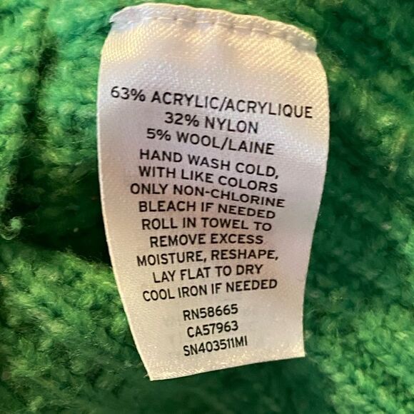 SOMETHING NAVY Turtleneck Sweater Green Women’s Size Large - Picture 10 of 10